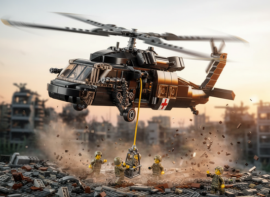 UH-60 US Black Hawk Military Helicopter 692 Pcs - M38-B1012