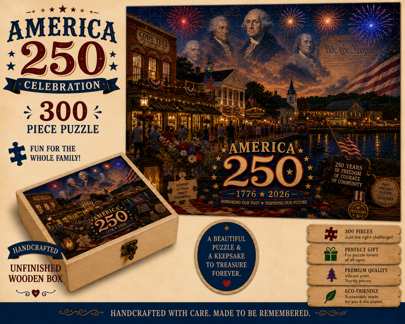 America 250 Celebration 300 Piece Puzzle