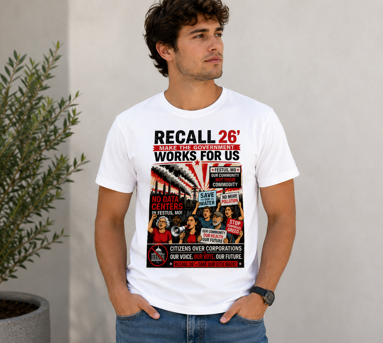 RECALL 26' – Make the Government Work for Us T-Shirt