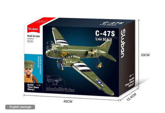 C-47 WW2 Dakota Skytrain Troop Transport - Sluban