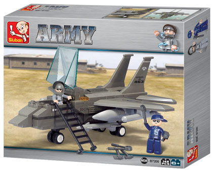 Air Force Fighter Plane Building Brick Kit (142 Pcs)